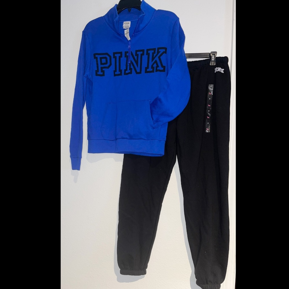 PINK Half Zip Pullover & Sweatpants